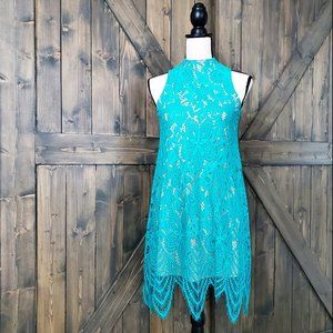 *HPx2*Love Fire Lace High Neck Sleeveless Dress